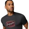 Columbia Mens Parsons Point Short Sleeve Graphic Tee(Black Heather/Badge Label)