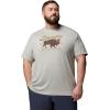 Columbia Mens Parsons Point Short Sleeve Graphic Tee(Dark Stone Heather/Retro Roamer)