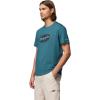 Columbia Mens Parsons Point Short Sleeve Graphic Tee(Everblue Heather/Badge Label)