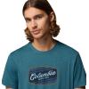 Columbia Mens Parsons Point Short Sleeve Graphic Tee(Everblue Heather/Badge Label)