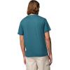 Columbia Mens Parsons Point Short Sleeve Graphic Tee(Everblue Heather/Badge Label)