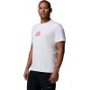 Columbia Mens Parsons Point Short Sleeve Graphic Tee(White/Pointed Peaks)