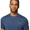 Columbia Men’s Parsons Point Short Sleeve Logo Tee(Collegiate Navy/Heather)