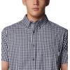 Columbia Men’s Rapid Rivers II Short Sleeve Shirt(Collegiate Navy Gingham)