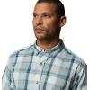 Columbia Men’s Rapid Rivers II Short Sleeve Shirt(Crushed Blue/Base Plaid)