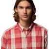 Columbia Men’s Rapid Rivers II Short Sleeve Shirt(Washed Red/Base Plaid)