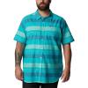 Columbia Mens Rapid Rivers Novelty Short Sleeve(Bright Aqua Scattered Stripe)