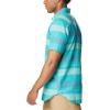 Columbia Mens Rapid Rivers Novelty Short Sleeve(Bright Aqua Scattered Stripe)