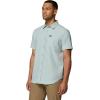 Columbia Mens Rapid Rivers Novelty Short Sleeve(Crushed Blue/Diamond Dobby)