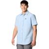 Columbia Mens Rapid Rivers Novelty Short Sleeve(Ripple Blue Diamond Dobby Chambray)