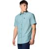 Columbia Mens Rapid Rivers Novelty Short Sleeve(River Blue Diamond Dobby Chambray)