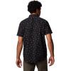 Columbia Men’s Rapid Rivers Printed Short Sleeve Shirt, Comfort Stretch(Black Deserted)