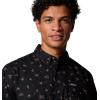 Columbia Men’s Rapid Rivers Printed Short Sleeve Shirt, Comfort Stretch(Black Deserted)