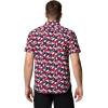 Columbia Men’s Rapid Rivers Printed Short Sleeve Shirt, Comfort Stretch(Collegiate Navy Vined)
