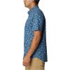 Columbia Men’s Rapid Rivers Printed Short Sleeve Shirt, Comfort Stretch(Dark Mountain Mini-biscus)