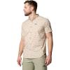 Columbia Men’s Rapid Rivers Printed Short Sleeve Shirt, Comfort Stretch(Dark Stone Deserted)
