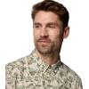 Columbia Men’s Rapid Rivers Printed Short Sleeve Shirt, Comfort Stretch(Dark Stone Vined)