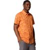 Columbia Men’s Rapid Rivers Printed Short Sleeve Shirt, Comfort Stretch(Koi Vined)