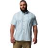 Columbia Men’s Rapid Rivers Printed Short Sleeve Shirt, Comfort Stretch(Marine Light/Wildflower)