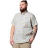 Columbia Men’s Rapid Rivers Printed Short Sleeve Shirt, Comfort Stretch(Ripple Blue Vined)