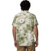 Columbia Men’s Rapid Rivers Printed Short Sleeve Shirt, Comfort Stretch(Safari/Flowerblur)