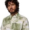 Columbia Men’s Rapid Rivers Printed Short Sleeve Shirt, Comfort Stretch(Safari/Flowerblur)