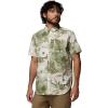 Columbia Men’s Rapid Rivers Printed Short Sleeve Shirt, Comfort Stretch(Safari/Flowerblur)