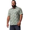Columbia Men’s Rapid Rivers Printed Short Sleeve Shirt, Comfort Stretch(Safari/Floweret)