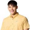Columbia Men’s Rapid Rivers Printed Short Sleeve Shirt, Comfort Stretch(Sand Dune Deserted)