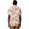 Columbia Men’s Rapid Rivers Printed Short Sleeve Shirt, Comfort Stretch(Sea Salt Outbacked)