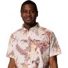 Columbia Men’s Rapid Rivers Printed Short Sleeve Shirt, Comfort Stretch(Sea Salt Outbacked)