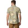 Columbia Men’s Rapid Rivers Printed Short Sleeve Shirt, Comfort Stretch(Stone Green Outbacked)