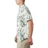 Columbia Men’s Rapid Rivers Printed Short Sleeve Shirt, Comfort Stretch(Thyme Green Magnolia Floral Print)