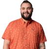 Columbia Men’s Rapid Rivers Printed Short Sleeve Shirt, Comfort Stretch(Tuscan Deserted)