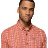 Columbia Men’s Rapid Rivers Printed Short Sleeve Shirt, Comfort Stretch(Washed Red/Wildflower)