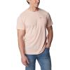 Columbia Mens Thistletown Hills Pocket Tee(Peach Blossom Heather)