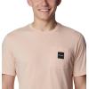 Columbia Mens Thistletown Hills Pocket Tee(Peach Blossom Heather)