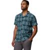 Columbia Men’s Utilizer Print Camp Shirt(Everblue/Floreidoscope)