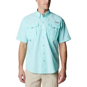 Columbia Men’s PFG Bahama II Short Sleeve Fishing Shirt(Gulf Stream/Realtree Edge)