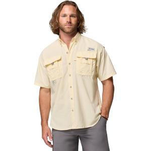 Columbia Men’s PFG Bahama II Short Sleeve Fishing Shirt(Lemon Wash)