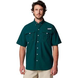Columbia Men’s PFG Bahama II Short Sleeve Fishing Shirt(Midnight Teal)