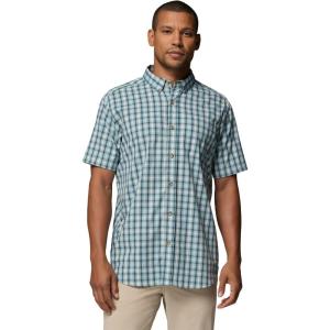 Columbia Men’s Rapid Rivers II Short Sleeve Shirt(Crushed Blue/Rapid Rivers Gingham)