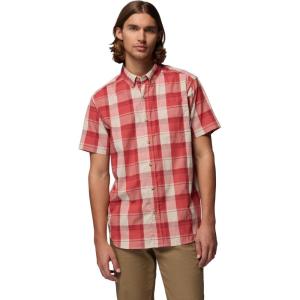 Columbia Men’s Rapid Rivers II Short Sleeve Shirt(Washed Red/Base Plaid)