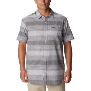 Columbia Mens Rapid Rivers Novelty Short Sleeve(Columbia Grey Scattered Stripe)