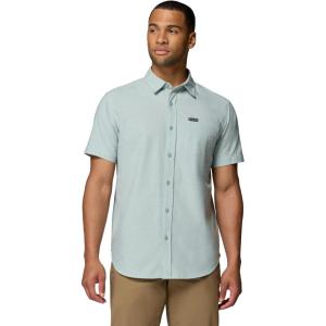 Columbia Mens Rapid Rivers Novelty Short Sleeve(Crushed Blue/Diamond Dobby)
