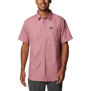 Columbia Mens Rapid Rivers Novelty Short Sleeve(Red Onion/Red Quartz)
