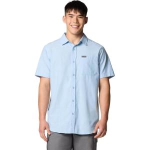 Columbia Mens Rapid Rivers Novelty Short Sleeve(Ripple Blue Diamond Dobby Chambray)