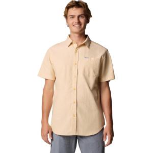 Columbia Mens Rapid Rivers Novelty Short Sleeve(Sand Dune Diamond Dobby Chambray)