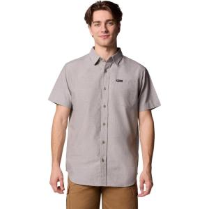 Columbia Mens Rapid Rivers Novelty Short Sleeve(Stone Green Diamond Dobby Chambray)