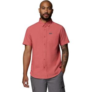 Columbia Mens Rapid Rivers Novelty Short Sleeve(Washed Red/Diamond Dobby)